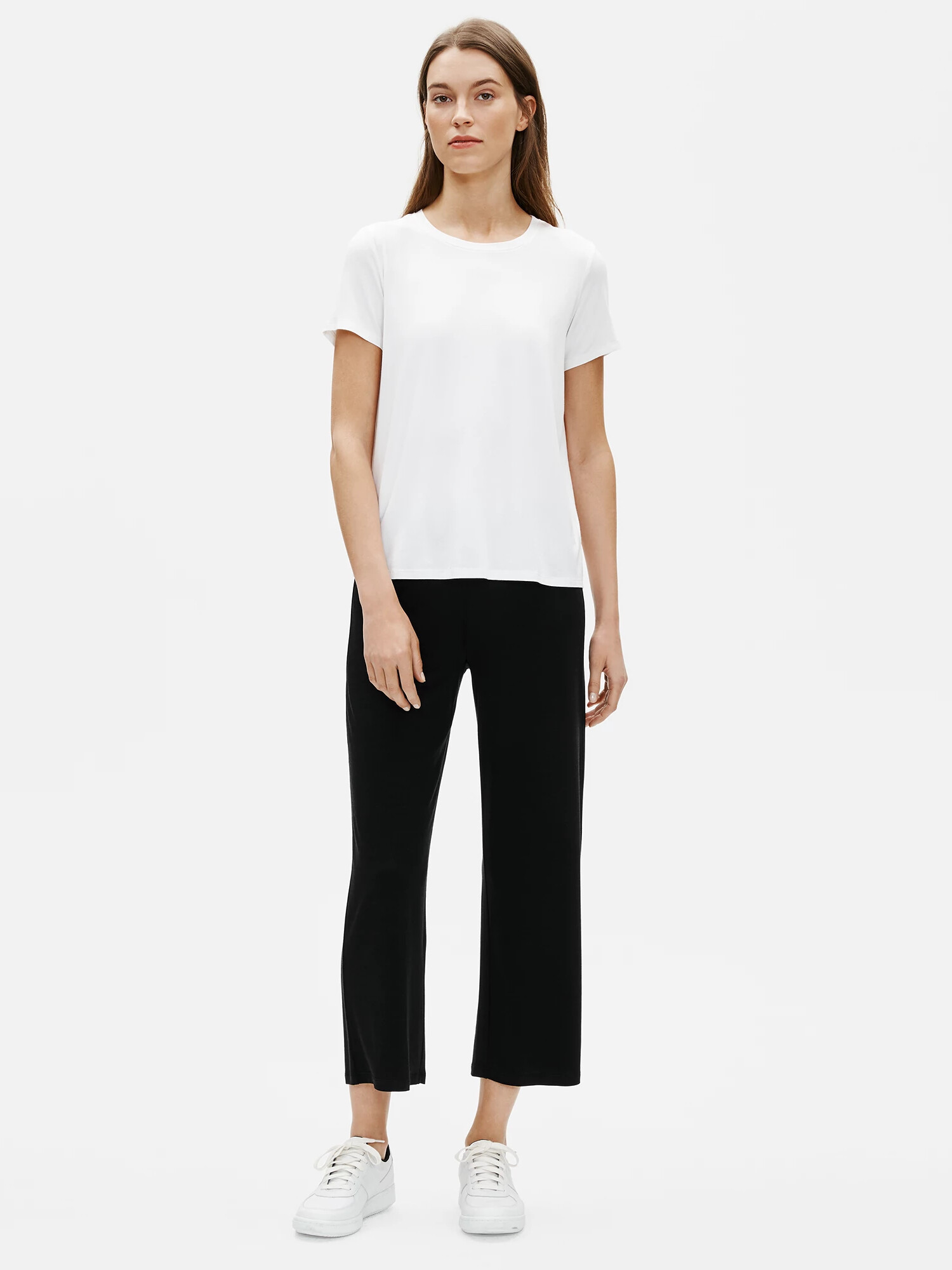 Fine Jersey Straight Cropped Pant | Eileen Fisher