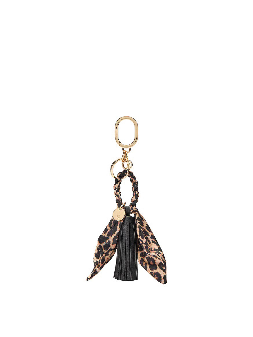 Buy Silk Tie Tassel Bag Charm Keychain, Leopard - Order Small Accessories online - Victoria's Sec... | Victoria's Secret (US / CA )