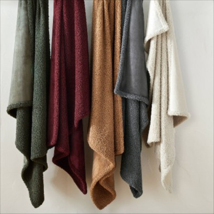 Click for more info about Boucle with Plush Reverse Throw Blanket - Threshold™ designed with Studio McGee