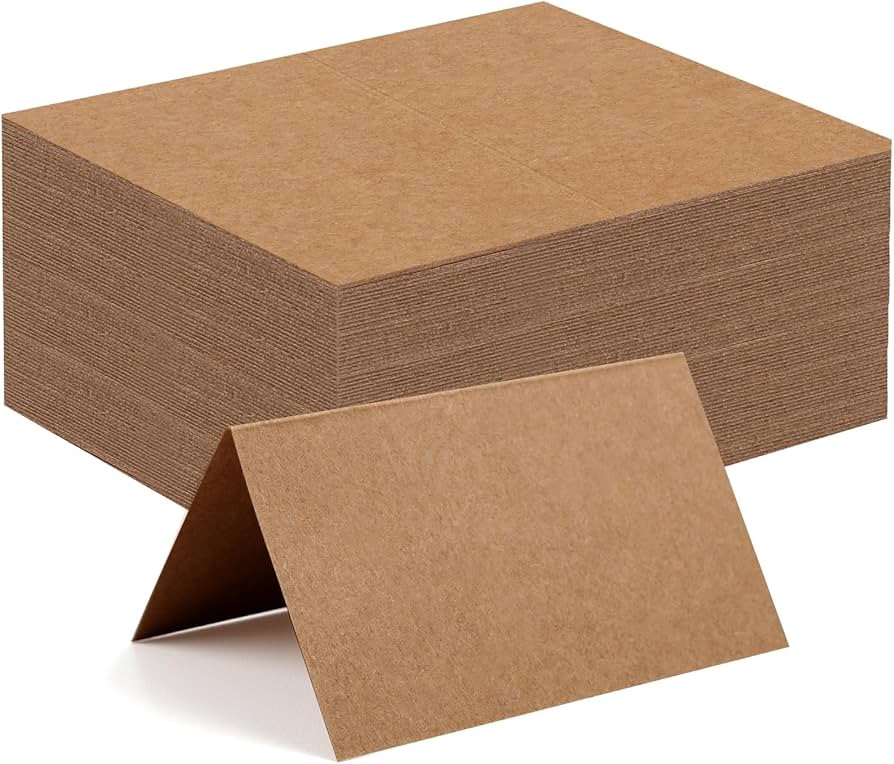 120 Pcs Place Cards Blank Fillable Banquet Seat Card with Kraft Paper, Place Cards for Table Sett... | Amazon (US)
