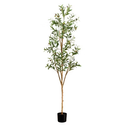 Nearly Natural 6-ft Artificial Olive Tree with Natural Trunk | Target