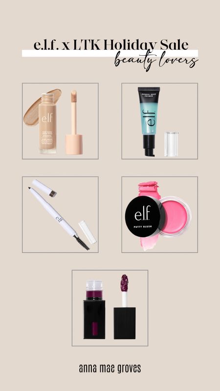 e.l.f. x LTK Holiday Sale 
This is an in-app exclusive sale - Get 40% off orders $35+ 

Gift Ideas for the beauty lover on your list that loves high quality makeup! I use Halo Glow Liquid Filter, Halo Glow Beauty Wands, Hydrating Camo Concealer, and the Brow Lift Gel in my everyday makeup looks! 
@e.l.f.cosmetics #elfpartner #elfcosmetics #elfingamazing #eyeslipsface #crueltyfree #vegan 
Sale 

#LTKHoliday #LTKover40 #LTKHolidaySale #LTKbeauty