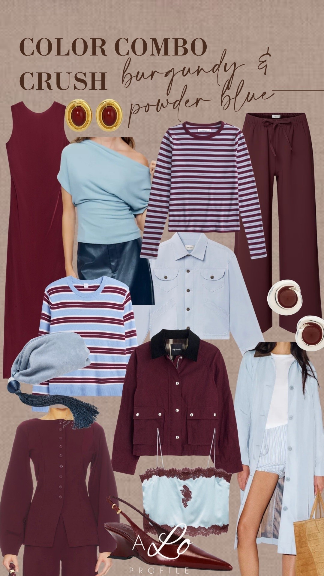 Fall Color Combo Crush: Burgundy & Powder Blue Hues // burgundy color, powder blue color, fashion, fall style, fall outfits, fall fashion, fall outfit ideas, fall jackets, fall dresses, fall tops, fall sweaters, fall wardrobe, fall closet staples, fall accessories, color pop

#LTKootd #LTKSeasonal