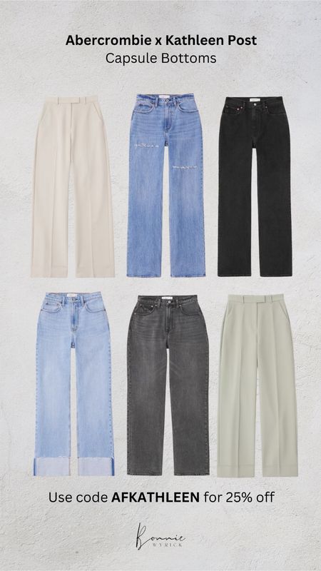 The collab we ALL deserve 😍 Take 25% off of these fall capsule wardrobe pieces with code AFKATHLEEN 🖤 Midsize Denim | Curvy Trousers | Capsule Wardrobe 

#LTKstyletip #LTKsalealert #LTKmidsize