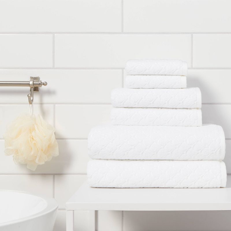 6pk Textured Bath Towel Set - Threshold™ | Target