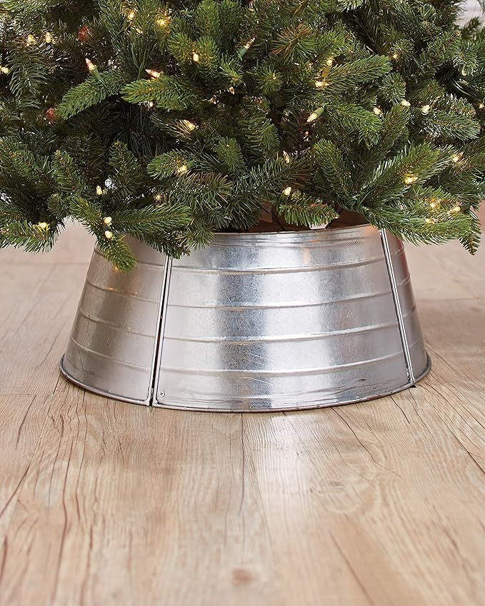 The Lakeside Collection Metal Christmas Tree Ring - Rustic Farmhouse Holiday Decoration - Galvani... | Amazon (US)