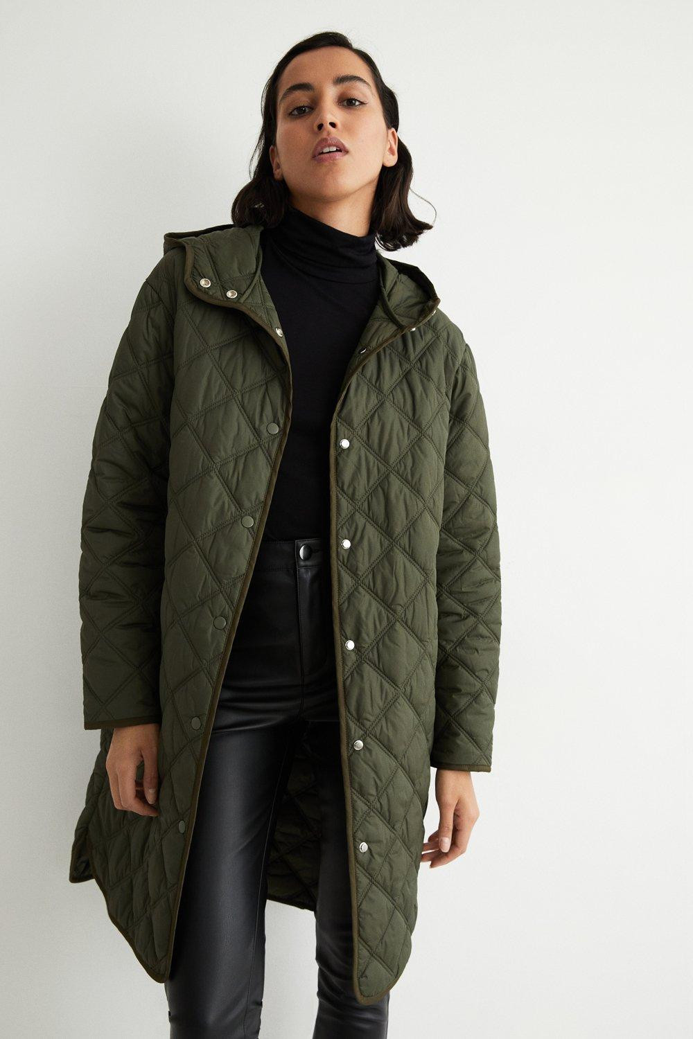 Essential Long Line Hooded Liner Coat | Warehouse UK & IE
