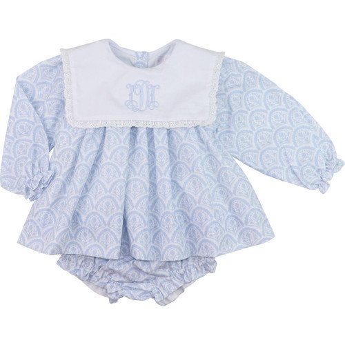 Blue And White Floral Diaper Set | Cecil and Lou
