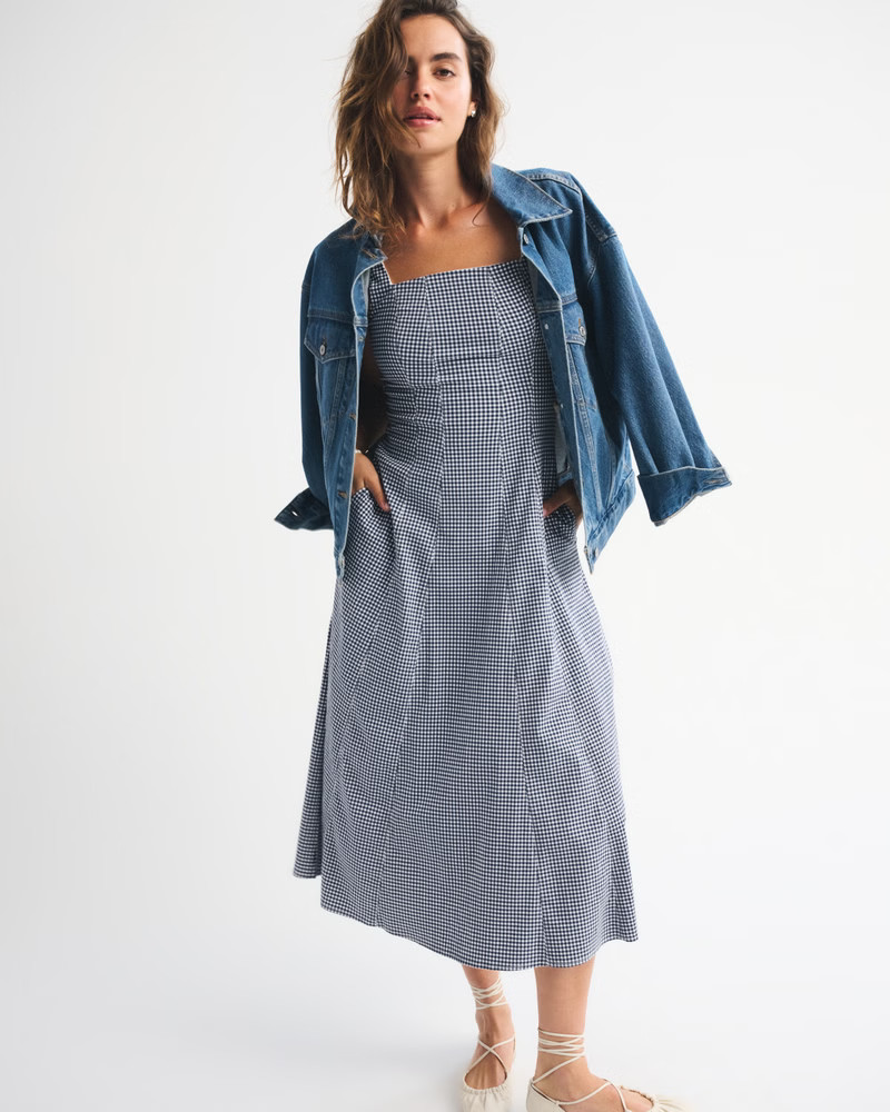 Twist-Front Maxi Dress | Abercrombie & Fitch (US)