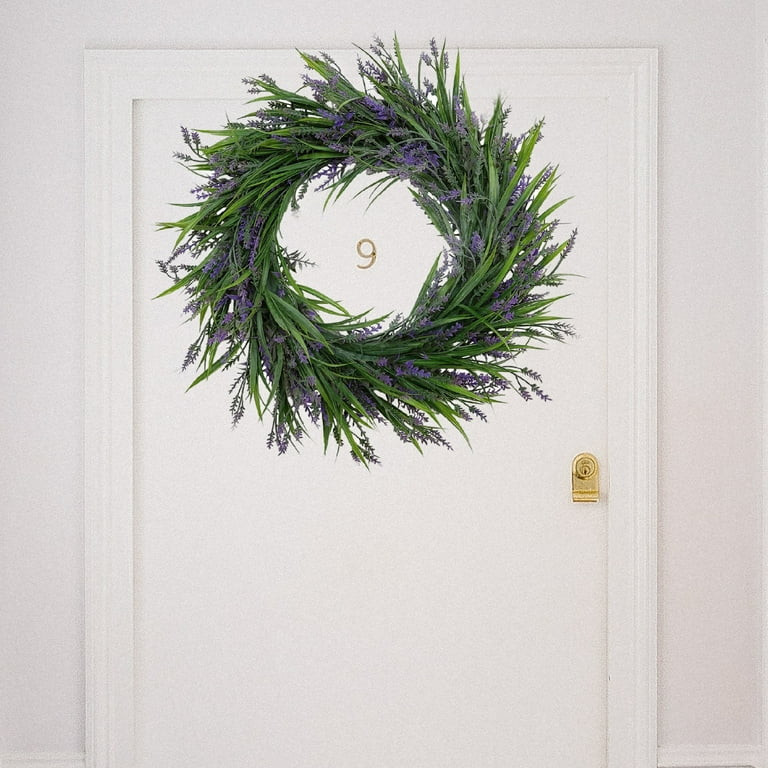 Mainstays 18in Indoor Artificial Lavender Wreath, Lavender, Purple Color. | Walmart (US)