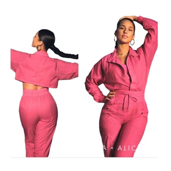 Alicia Keys Utility Jumpsuit by Athleta Women's Size 10 Neon Hot Pink NWT | Poshmark