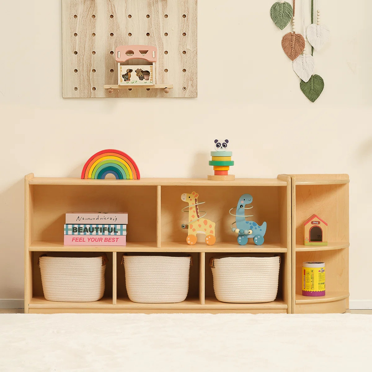 Montessori Shelf 5-Section Aldarcie 23.6" H x 44.6" W Bookcase | Wayfair North America