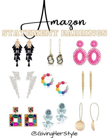 Statement earrings from Amazon 
| amazon | amazon prime | amazon finds | amazon prime jewelry | amazon jewelry | amazon earrings | earrings | statement jewelry | dangle earrings | jewelry | fall | workwear | work wear | wedding guest | best of amazon | amazon favorites | 
#LTKworkwear #LTKstyletip #LTKU

#LTKunder100 #LTKunder50 #LTKSeasonal