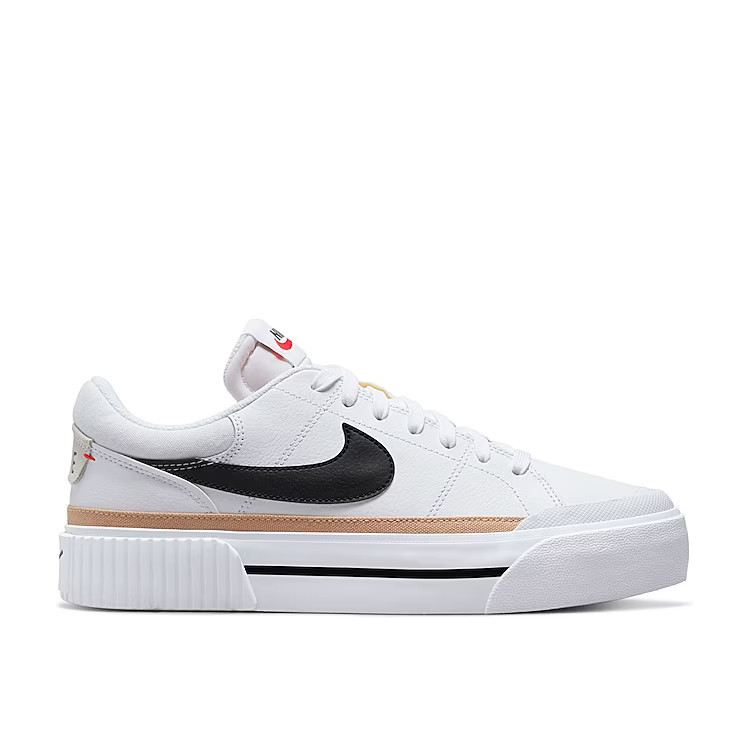 Nike Court Legacy Lift Sneaker | Women's | White/Black | Size 7.5 | Sneakers | DSW