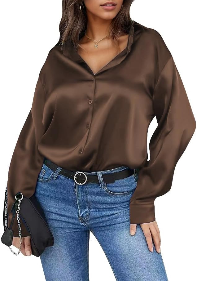 Damipow Button Down Shirts Dress Shirts Blouses Shirts | Amazon (US)