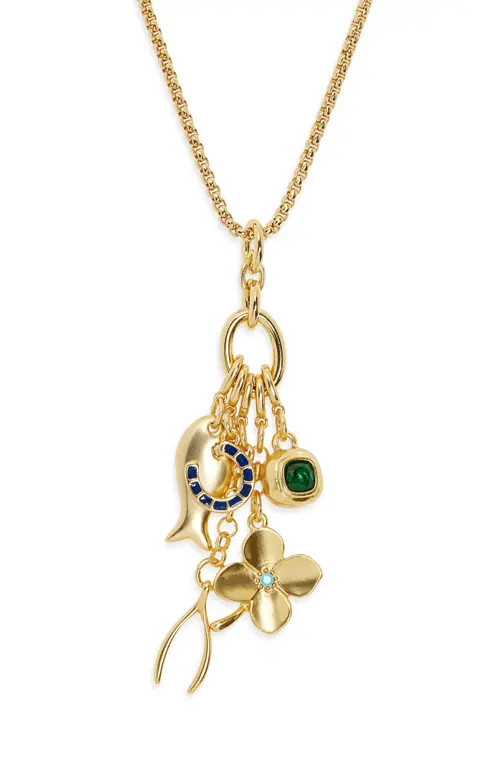 ROXANNE ASSOULIN The Buona Fortuna Charm Pendant Necklace in Gold at Nordstrom | Nordstrom