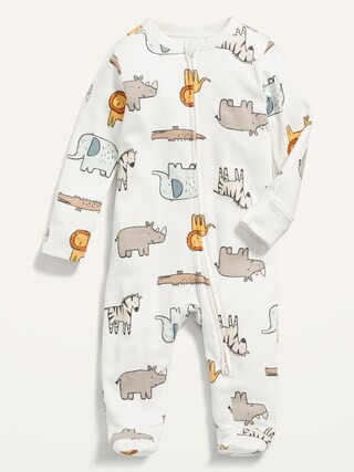 Unisex 2-Way-Zip Sleep & Play Footed One-Piece for Baby | Old Navy (US)