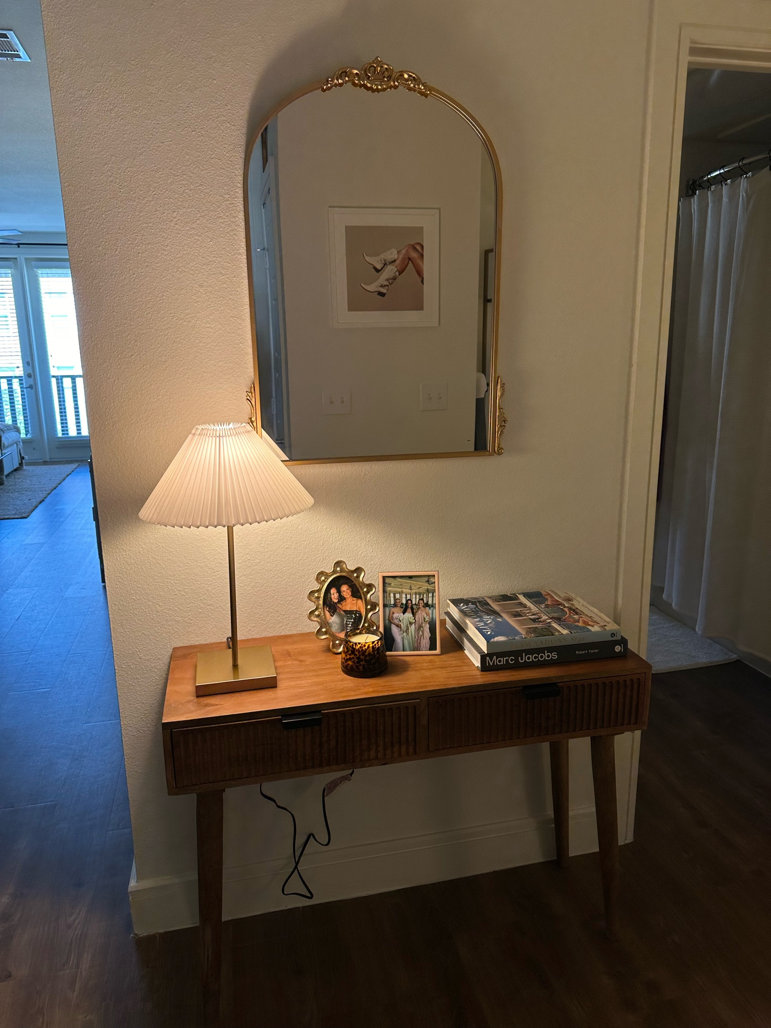 New Walmart lamp for my entry way!! Only $40 and so cute!! 