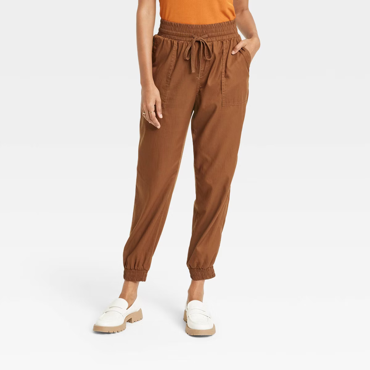 Women's High-Rise Woven Ankle Jogger Pants - A New Day™ | Target