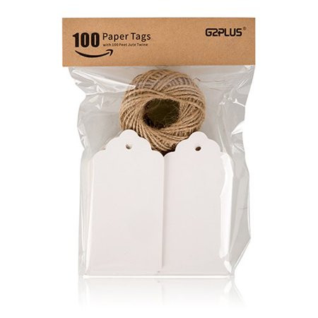 G2PLUS Kraft Paper Tags, Gift Tags with String 10cm X 5cm White Craft Tags Bonbonniere Paper Tags wi | Walmart (US)