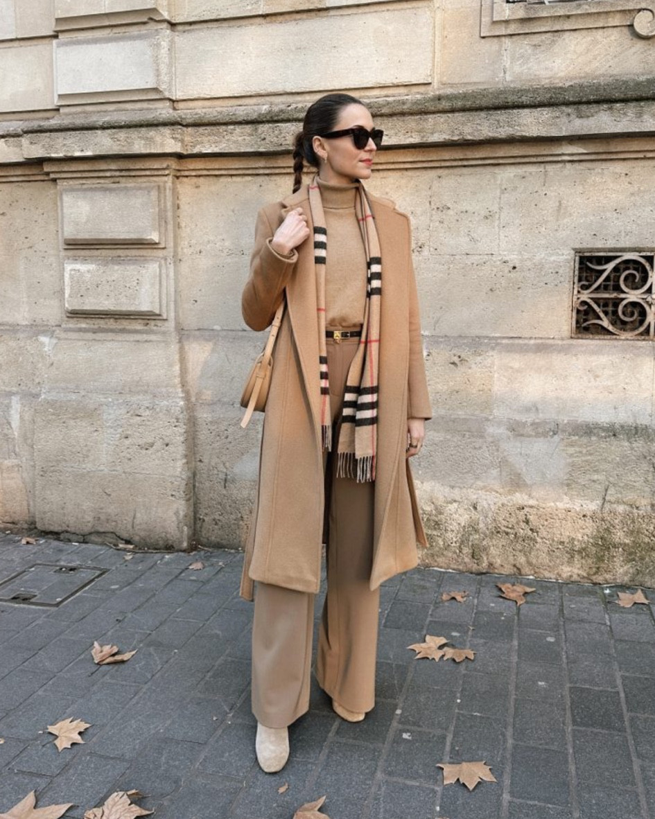 Look du jour camel

pull col roulé en maille camel, pull fin col montant, pantalon droit à pinces, long manteau en laine camel, écharpe en cachemire, écharpe Burberry

#LTKSeasonal #LTKstyletip