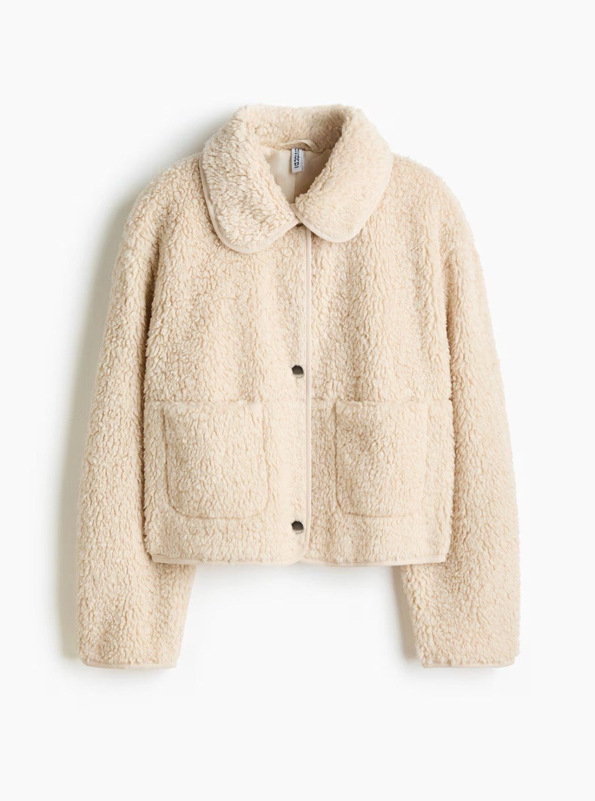 Cream Teddy fleece collared jacket 

#LTKSeasonal #LTKFindsUnder50