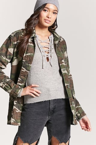 Tender Lovin Camo Print Jacket | Forever 21 (US)