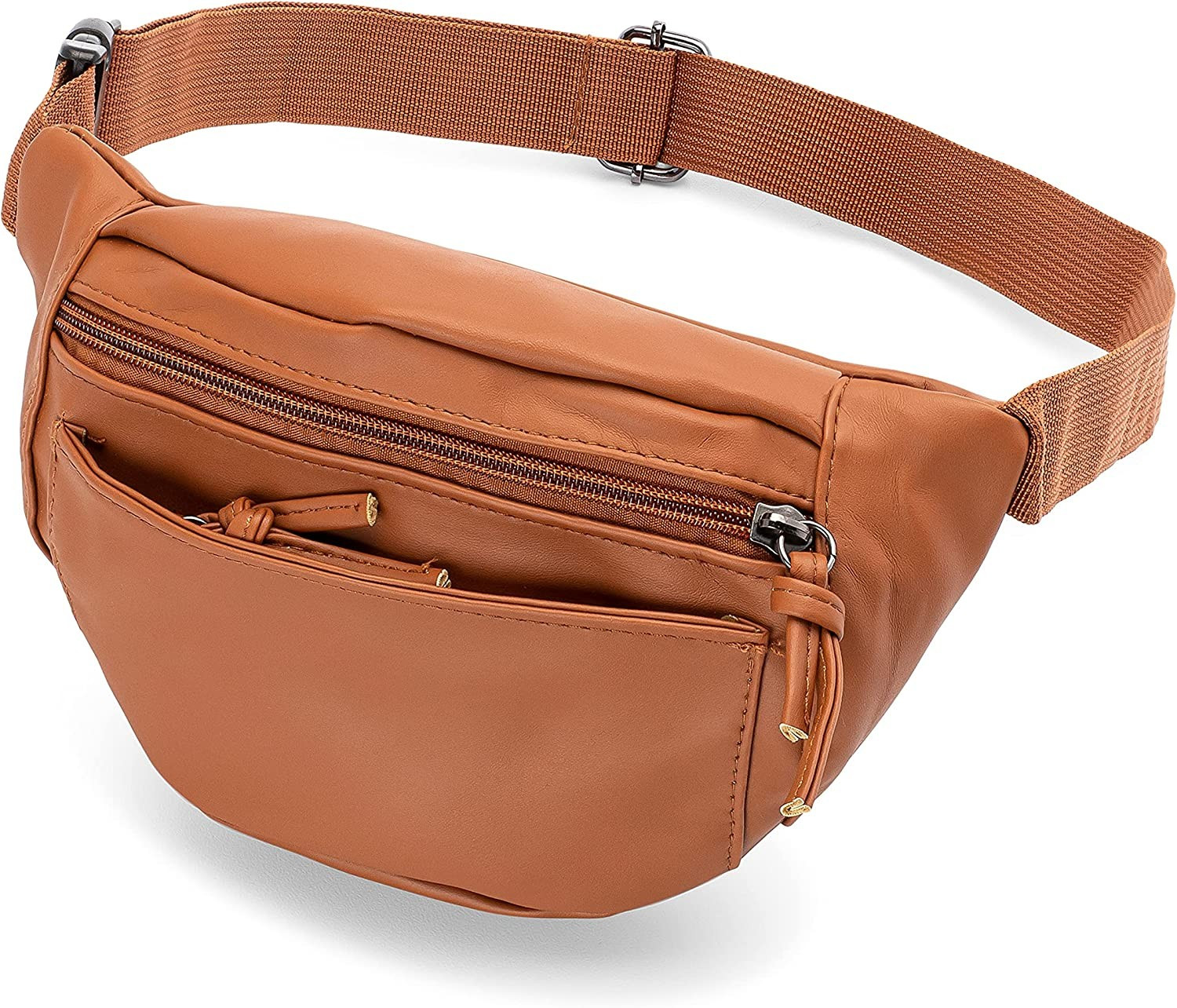 Amazon.com | Just Like Joan SMALL Vegan Leather Fanny Pack for Women Fashionable Faux Leather Wai... | Amazon (US)