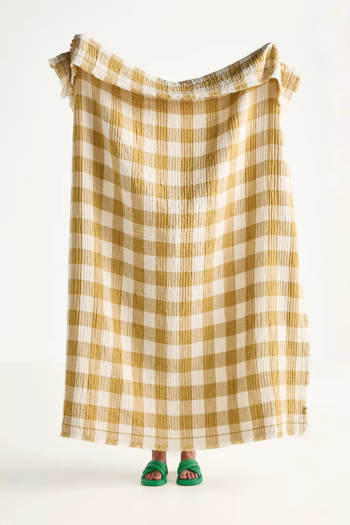 Ana Cotton Gauze Woven Throw Blanket | Anthropologie (US)