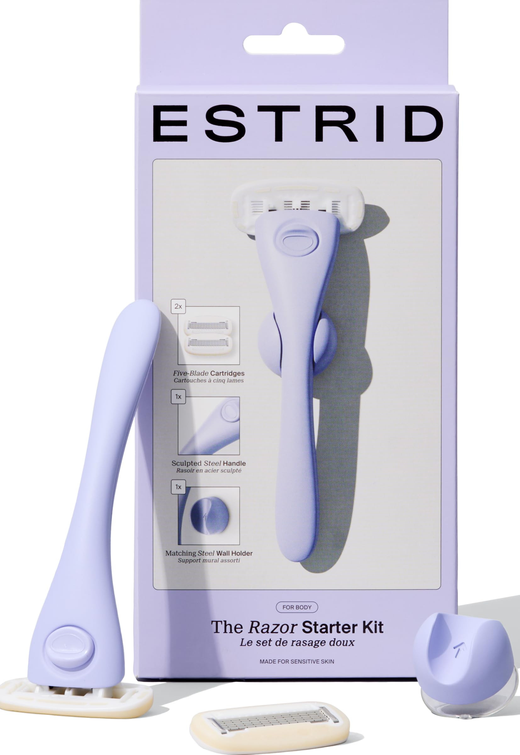 Estrid Razor Starter Set, Women's Razor Set with 5-Blade System, Vegan Moisture Strips, 2 Replace... | Amazon (DE)