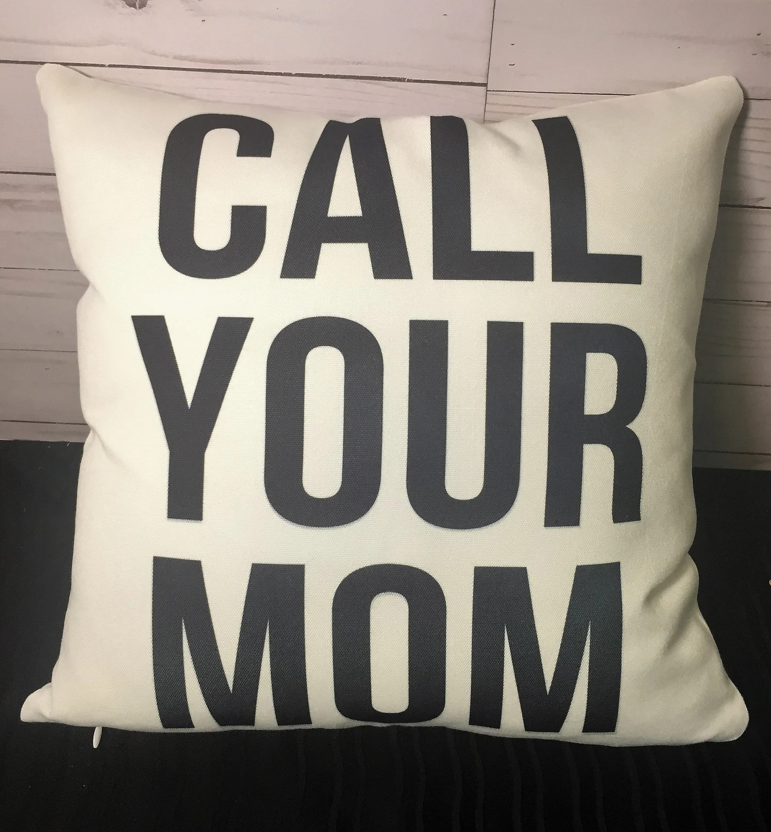 Call Your Mom- College Dorm Throw Pillow- Custom Burlap or Canvas Pillow | Etsy (Global)
