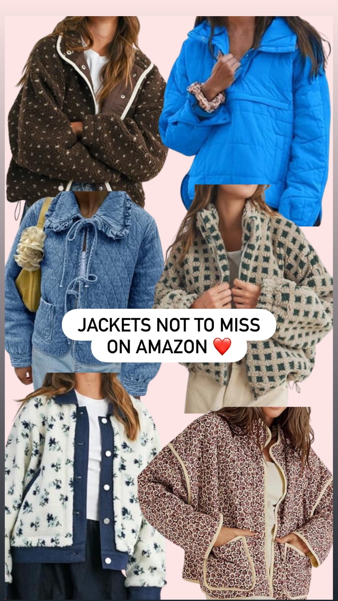 Amazon jackets that you don’t want to miss!!! 🩷💜❤️

#LTKootd