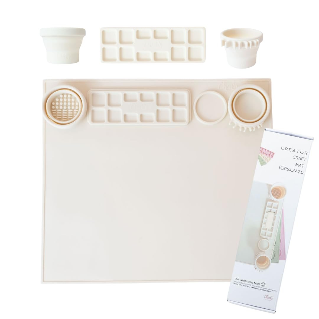 Cheek's Paper Room-Creator Silicone Craft Mat for Painting and Crafts V.2.0 (Matcha) Large Mat wi... | Amazon (US)