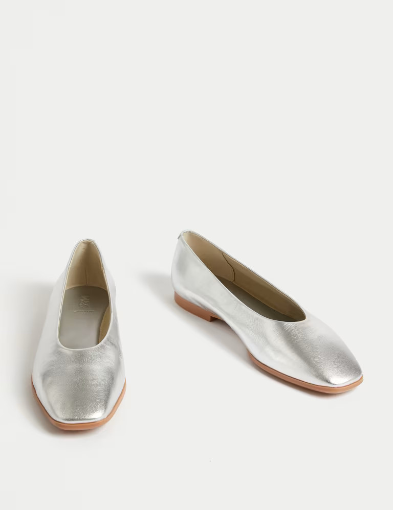 Leather Square Toe Ballet Pumps | Marks & Spencer (UK)