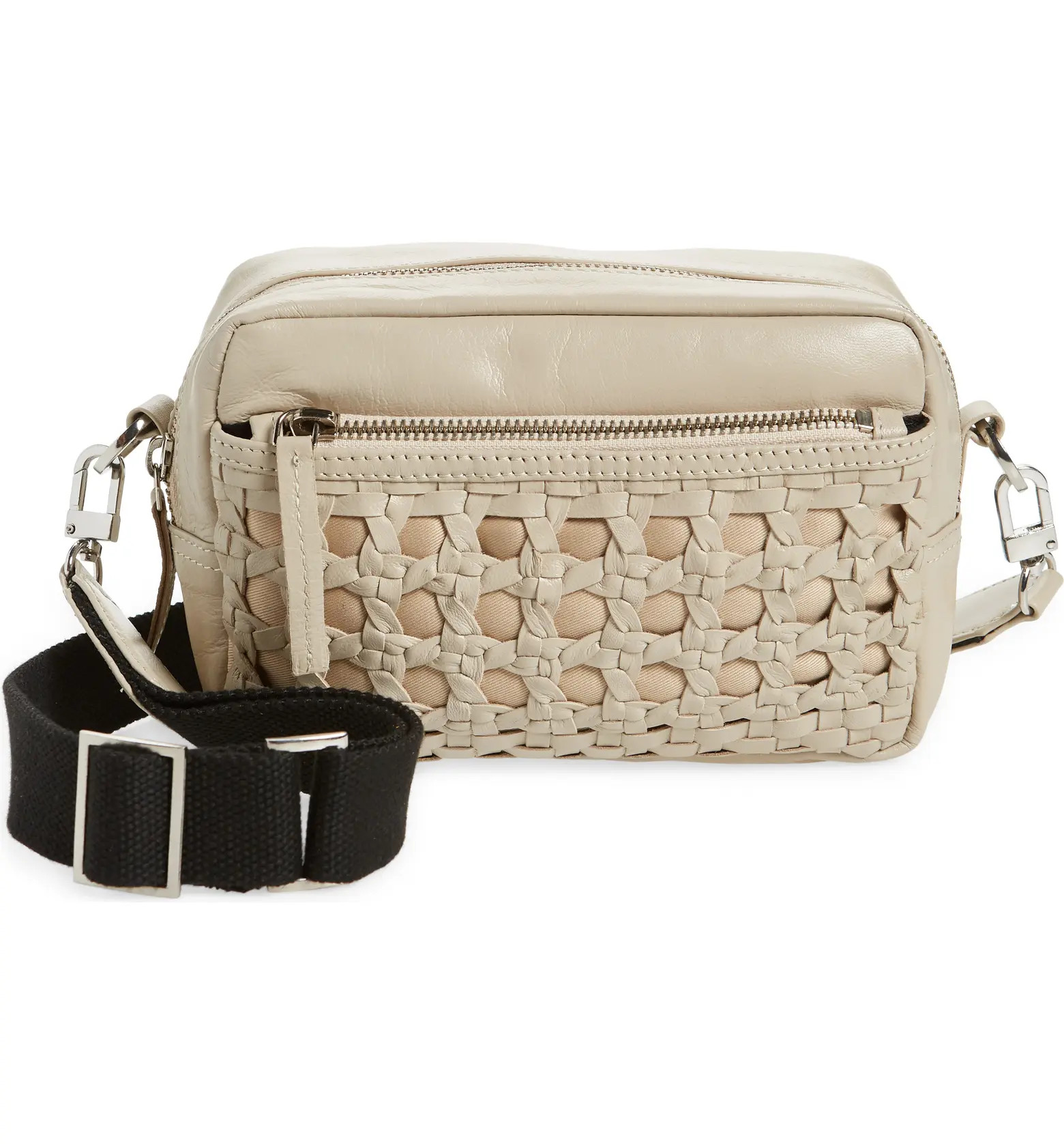 TOPSHOP Weave Detail Leather Crossbody Bag | Nordstrom | Nordstrom