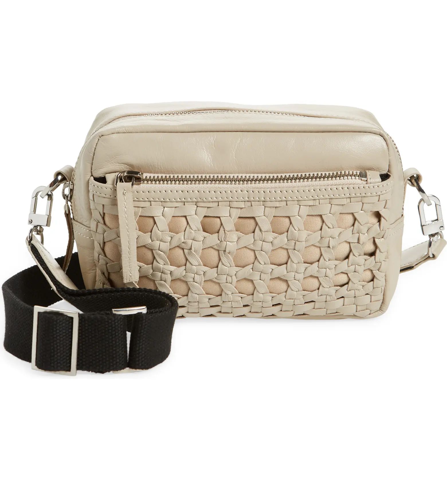 TOPSHOP Weave Detail Leather Crossbody Bag | Nordstrom | Nordstrom