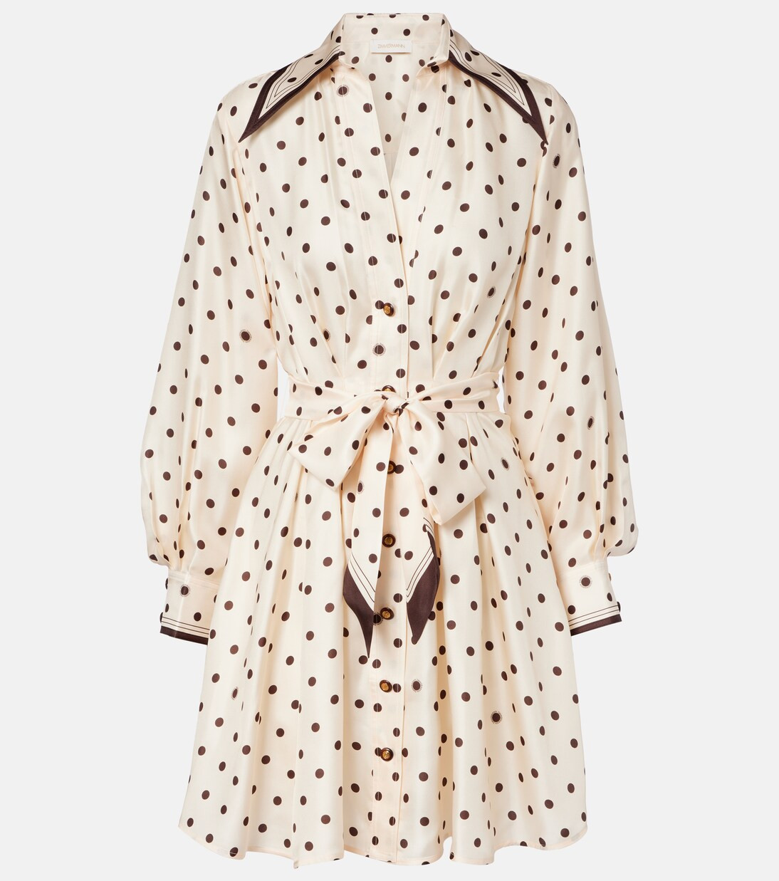 Belted polka-dot silk shirt dress | Mytheresa (US/CA)