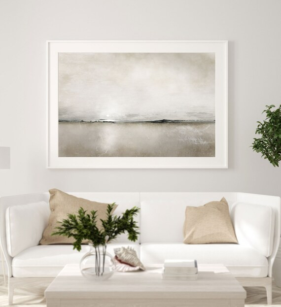 Large Landscape Painting, Large wall art, Coastal Art, Large Abstract Painting, Printable Art, Mi... | Etsy (US)