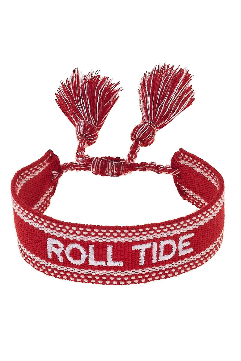 Alabama Crimson Tide Woven Tassel Bracelet | CANVAS