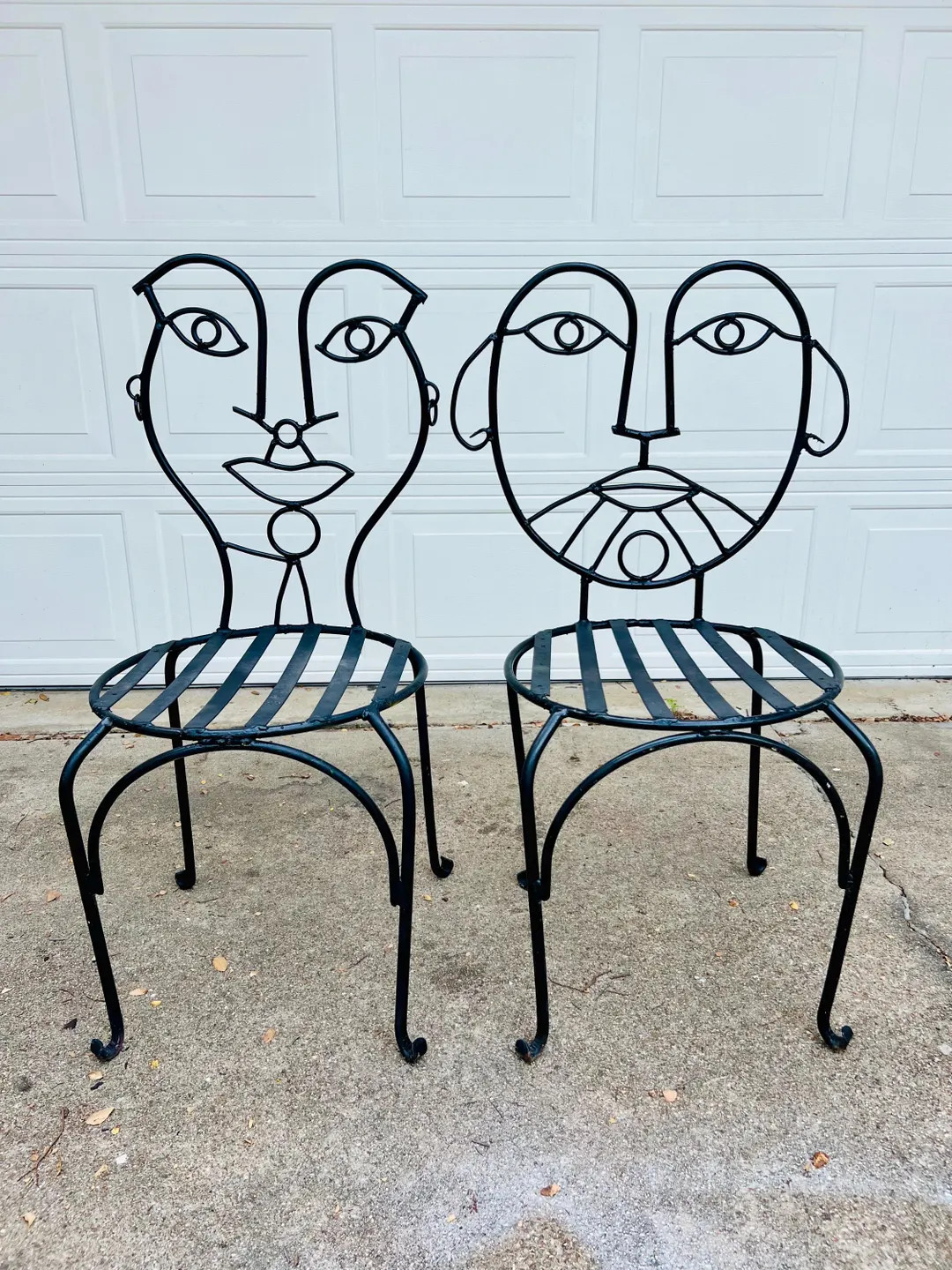 1 Male Post Modern John Risley Style Chair FREE US SHIPPING Face Chairs | Etsy (US)
