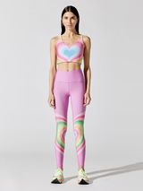 Pastel Psychedelic Heart Duo Sports Bra | Carbon38