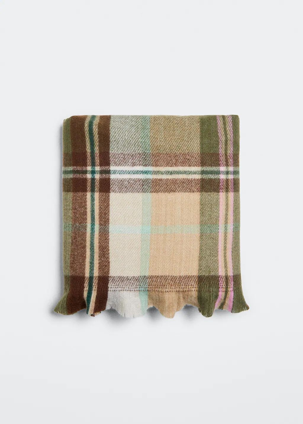 Tricolor  check scarf | MANGO (US)