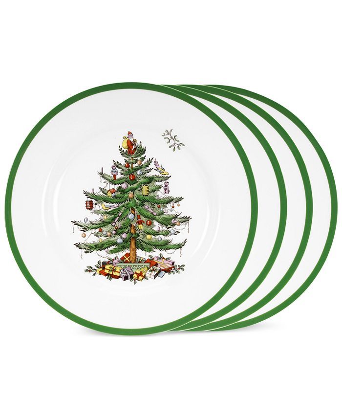 Spode Christmas Tree Dinnerware Salad Plate, Set of 4 & Reviews - Fine China - Macy's | Macys (US)