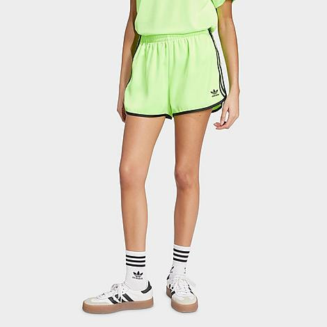 adidas Women's Originals adicolor 3-Stripes Sprinter Shorts in Signal Green/Black Size: 2XS | Finish Line (US)
