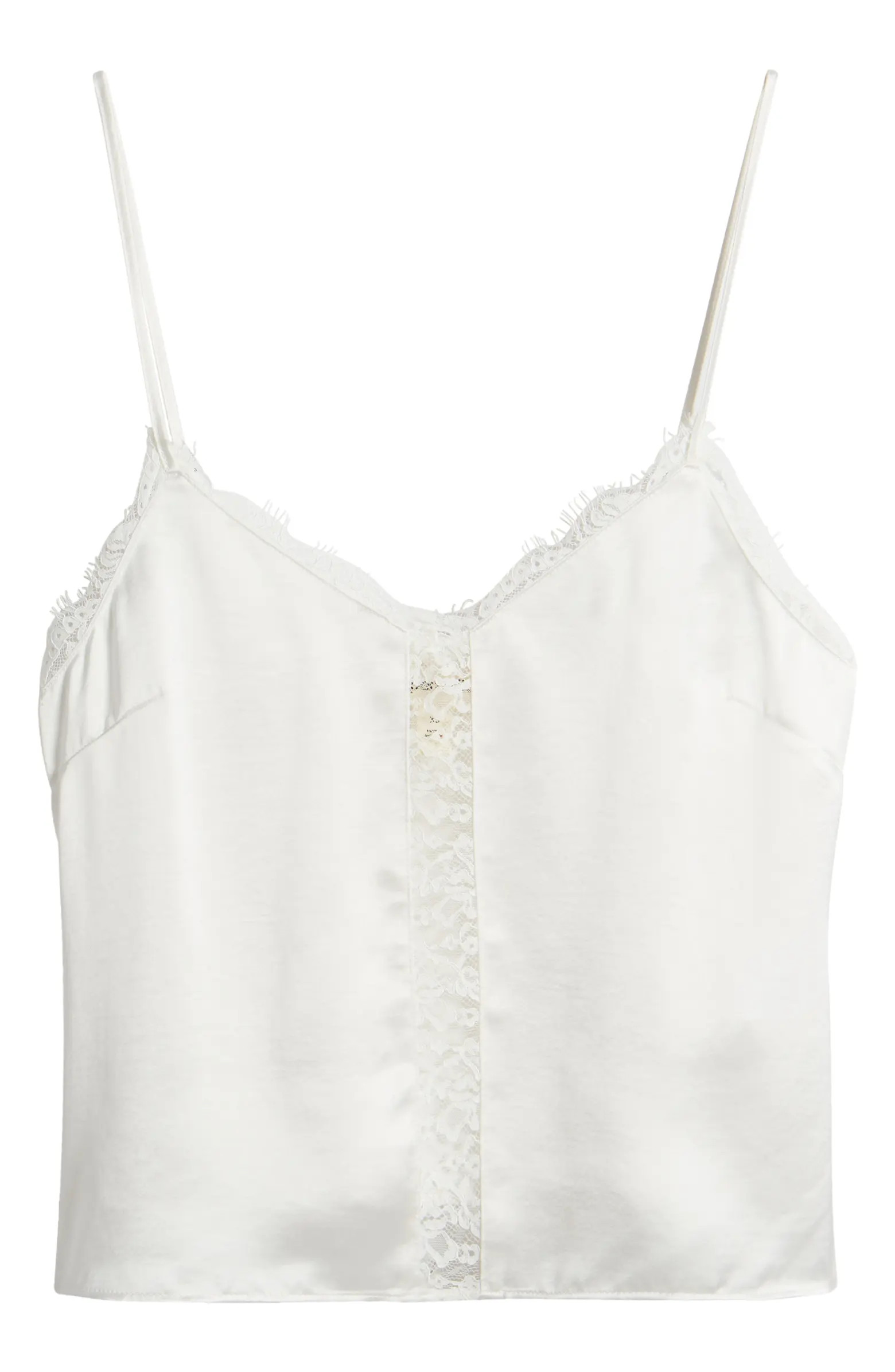 Open Edit Lace Inset Satin Camisole | Nordstrom | Nordstrom