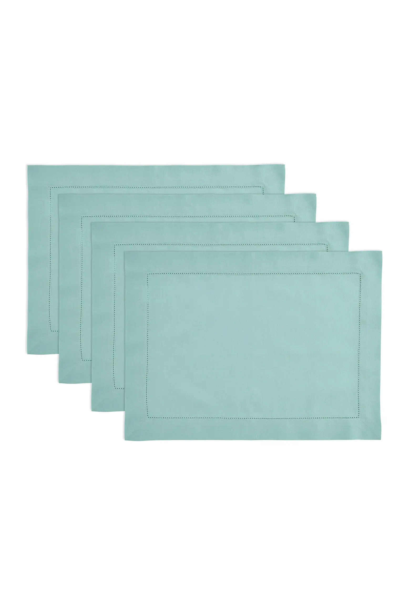 Cotton Linen Hemstitch Placemats Set of 4, 14 x 19" | Nordstrom | Nordstrom