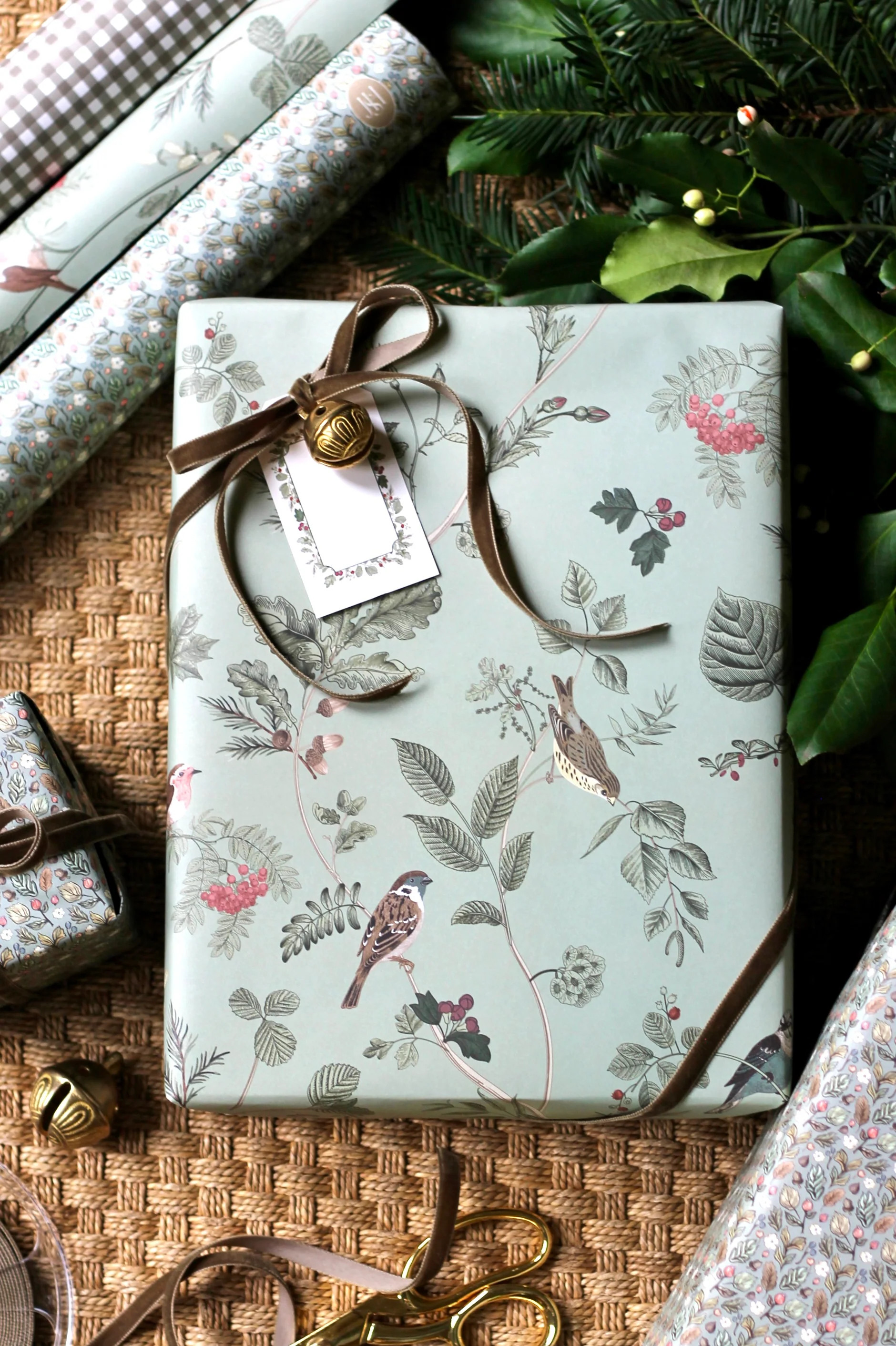 JSH + WPD Whittney's Botanical & Birds Wrapping Paper | JSH Home Essentials