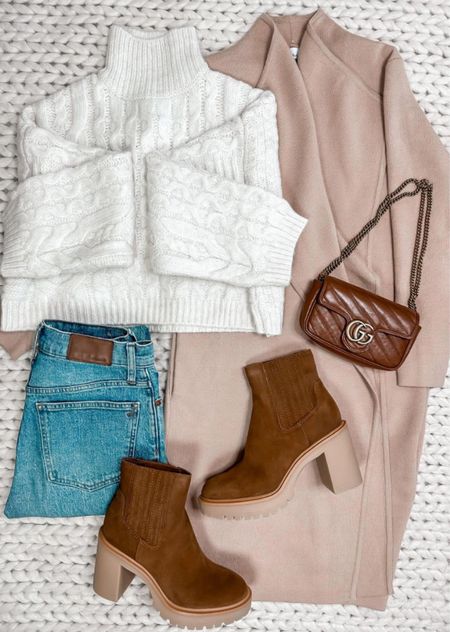 White turtleneck sweater
White sweater
Gucci bag
Mini bag 
Madewell jeans
Fall outfit
Cropped sweater
Suede boots
Suede bootie #Itkseasonal  
#LTKitbag #LTKstyletip #LTKshoecrush #LTKHoliday #LTKGiftGuide