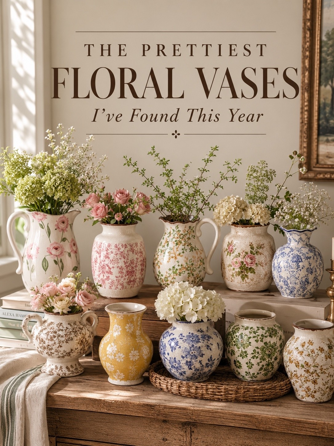 There’s something so charming about a floral vase. 🌸 Whether it’s a delicate blue-and-white pattern, a vintage-inspired pitcher, or a soft pink botanical print, these timeless pieces instantly make a home feel layered, collected, and full of personality.

I rounded up some of my favorite floral vases that look like beautiful antique finds—but at budget-friendly prices. Perfect for styling shelves, kitchen counters, coffee tables, or filling with simple stems for an effortless cottage look.

✨ Tap to shop my favorite picks and bring a little timeless charm into your home.

 #HomeDecor #FloralVase #VintageStyle #EnglishCottage #CottageDecor #CollectedHome #NancyMeyersInspired #TraditionalHome #TimelessDecor #amazonfinds

#LTKHome
