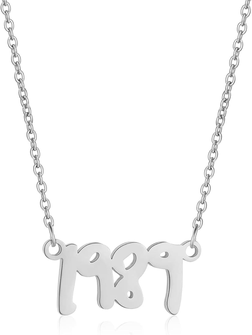 Singer Necklace Music Lover Gifts Inspired singer Fan Gifts (1989 silver) | Amazon (US)